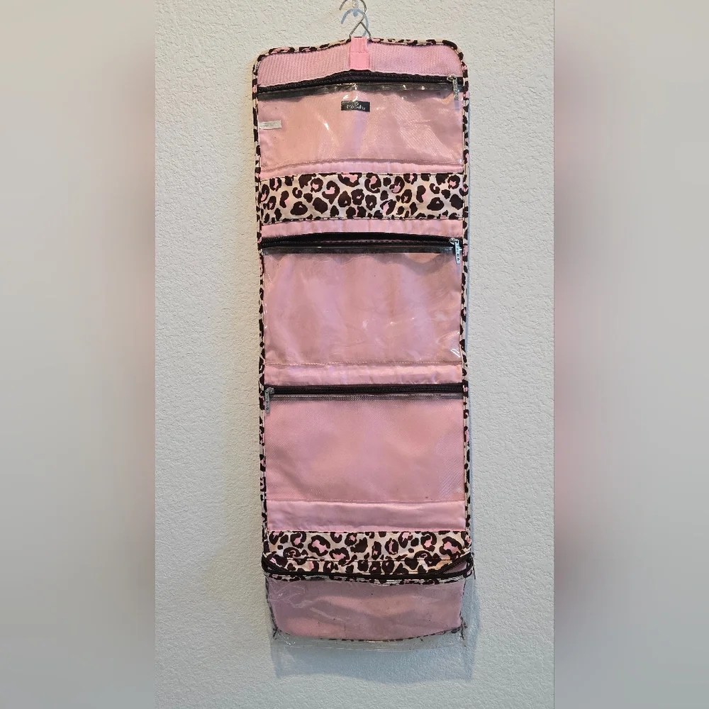 Modella Pink and Brown Closet Organizer with Multiple Compartments
